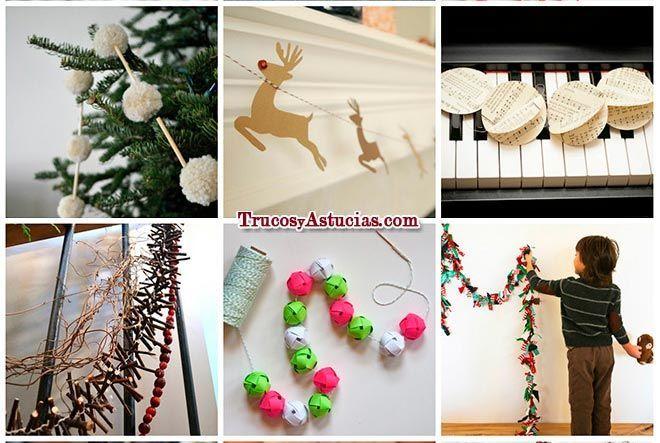 20 Guirnaldas de Navidad que puedes hacer para decorar