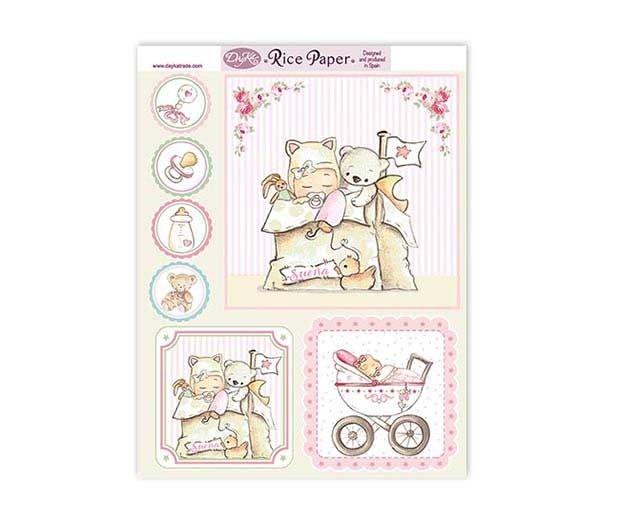 Papel de arroz japonés Dayka Trade infantil bebé sueña