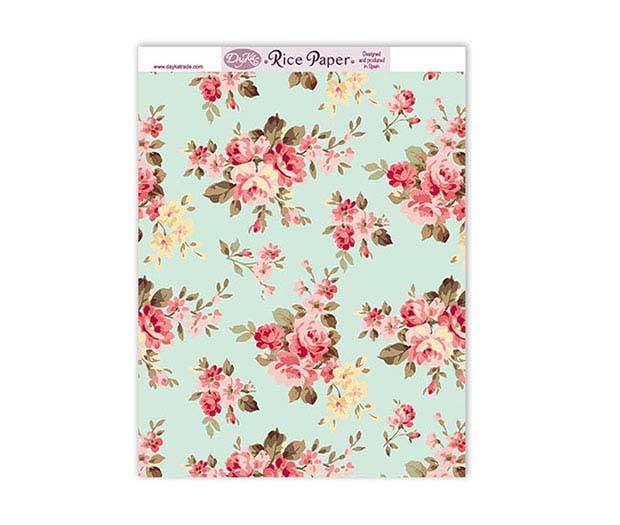 Papel de arroz japones Dayka Trade de flores