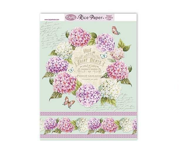 Papel de arroz Dayka Trade corona de hortensias