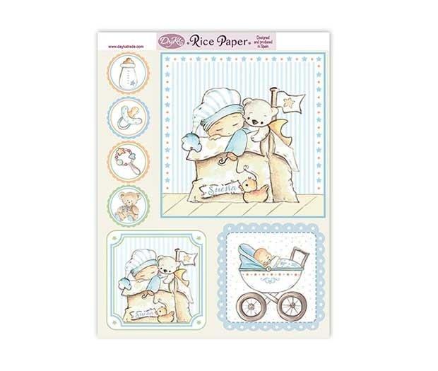 Papel de arroz Dayka Trade bebe niño sueña