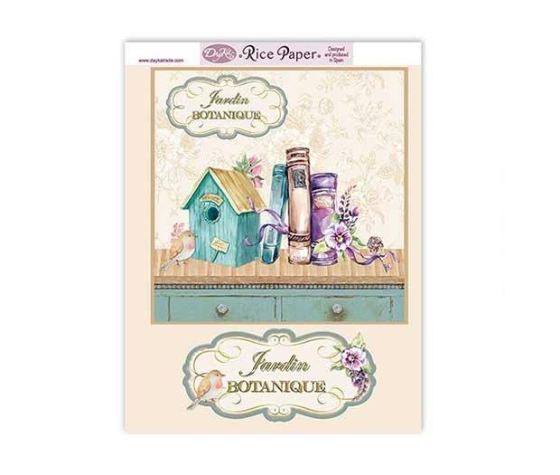 Papel de arroz Dayka Trade casita de pájaros