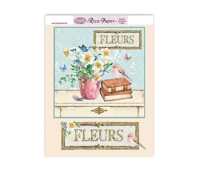 Papel de arroz japonés Dayka Trade decorado con un bodegón