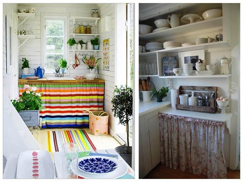 Ideas de cortinas para gabinetes de cocina debajo del fregadero 
