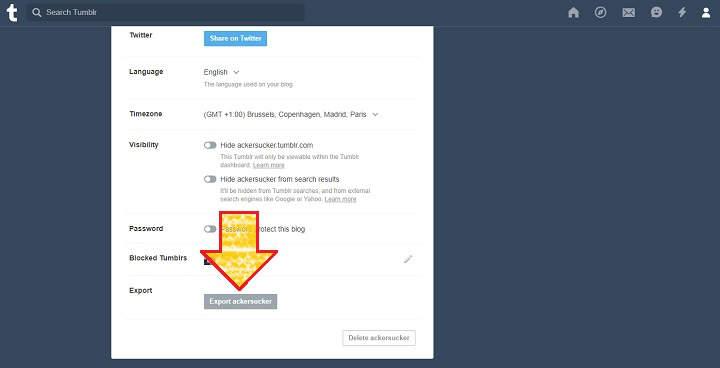 como hacer un backup de las fotos, imagenes, GIF, videos y audio de Tumblr en un ZIP o subirlo a WordPress.com tutorial paso a paso