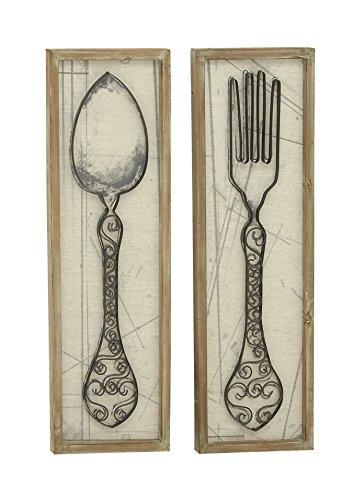 Deco 79 97739 Wood Metal Wall Decor, 12" x 36"