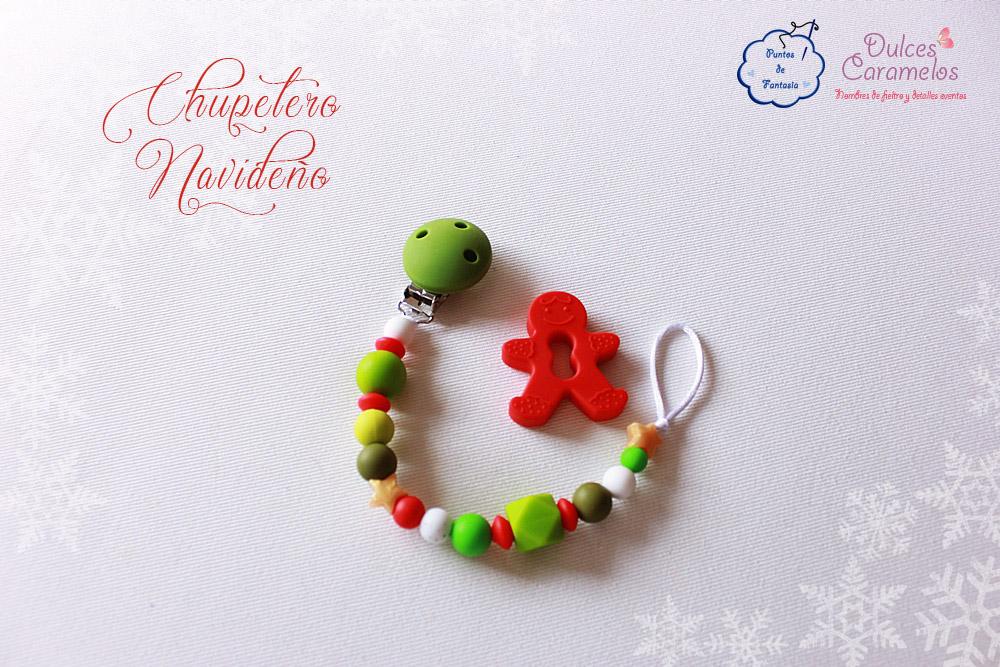 Chupetero navideño de silicona alimentaria