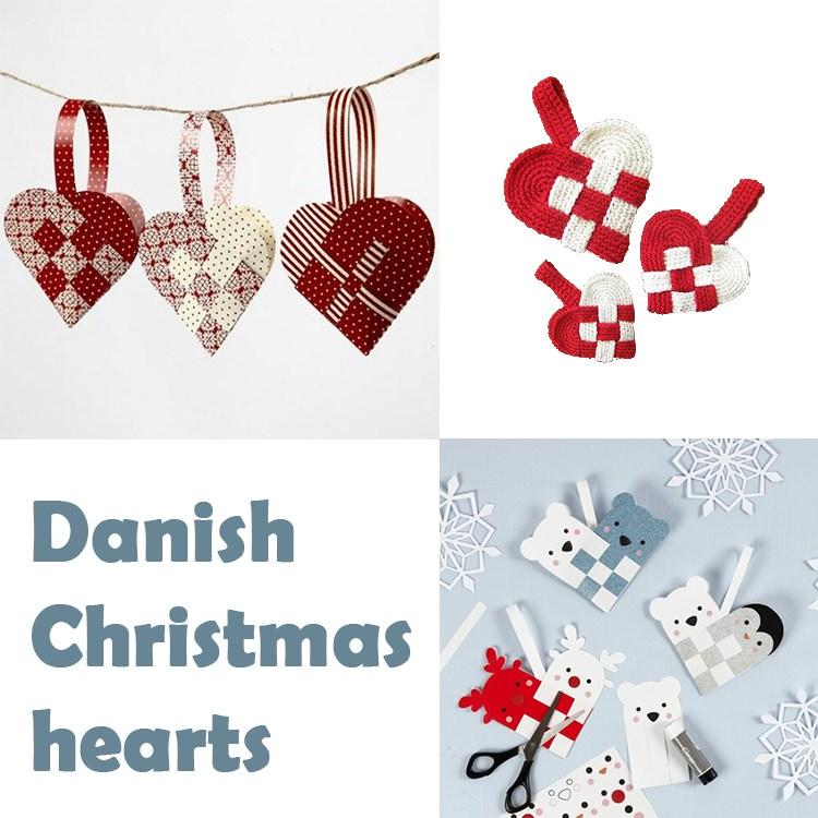 Christmas hearts to decorate the tree