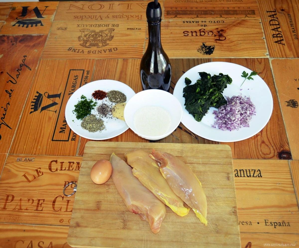 hamburguesas de pollo y espinacas