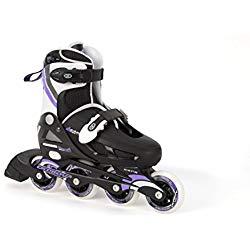 Osprey - Patines en línea de niña ajustables, tamaño 33-37 EU, púrpura/negro/blanco