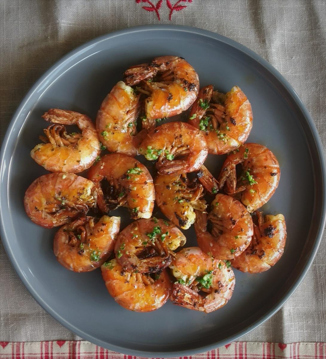 Gambas con vermut