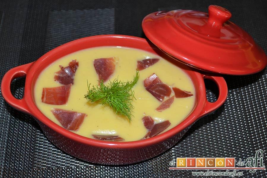 Crema de hinojo, sugerencia de presentación