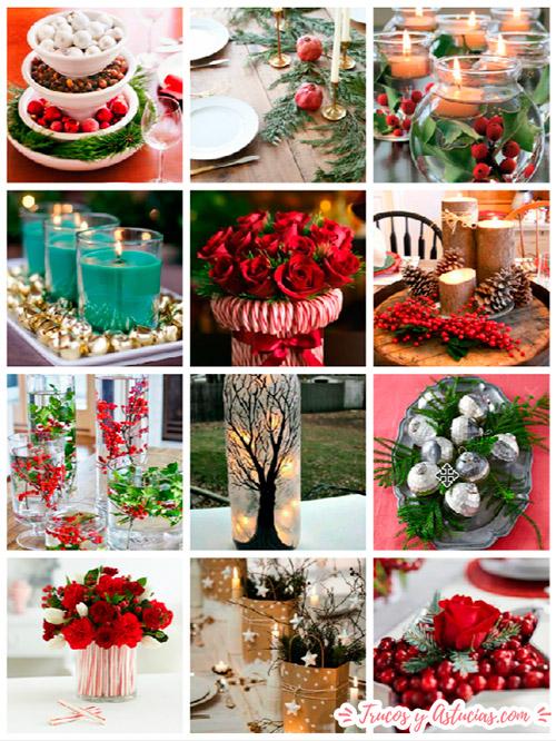 centros de navidad caseros para decorar la mesa