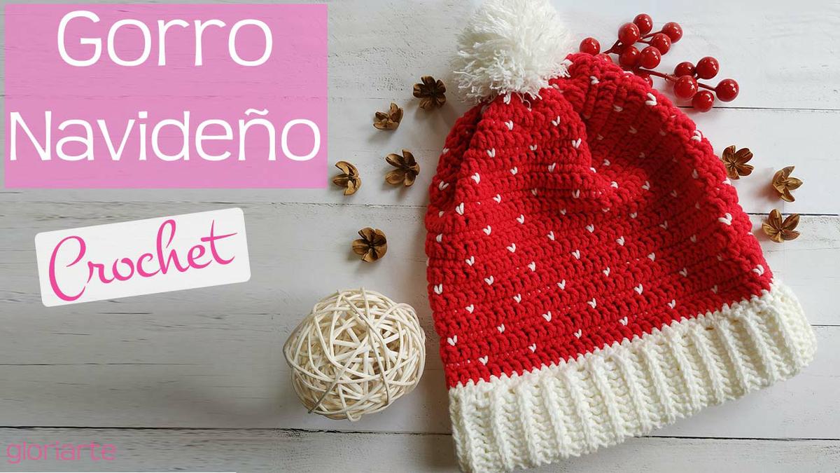 Para llevar Comiendo Acelerar Gorro de Navidad técnica "fair isle" en crochet | Manualidades