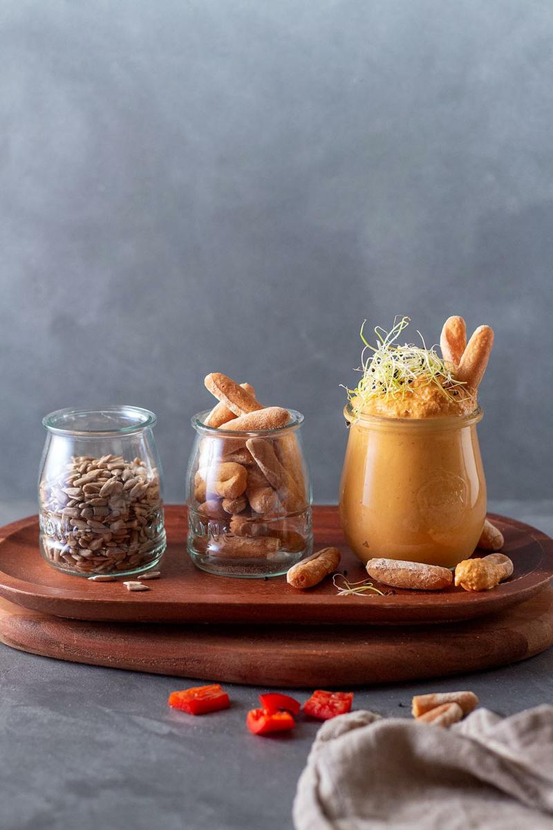 Paté de pimientos rojos crudos