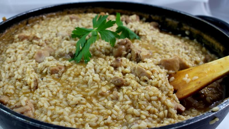 arroz meloso con pollo