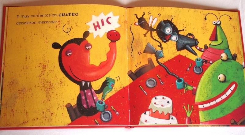 La mosca fosca y sus amigos merendando