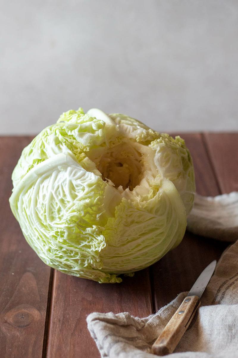 rollitos de col rellenos