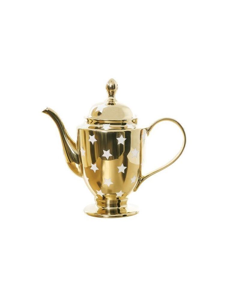 TETERA DE CERÁMICA ORO CON ESTRELLAS MISS ETOILE