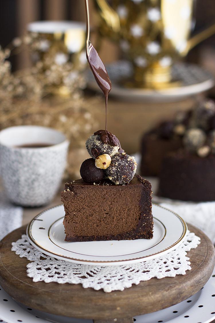 Cheesecake de Ferrero Rocher Saludable la mejor tarta del mundo