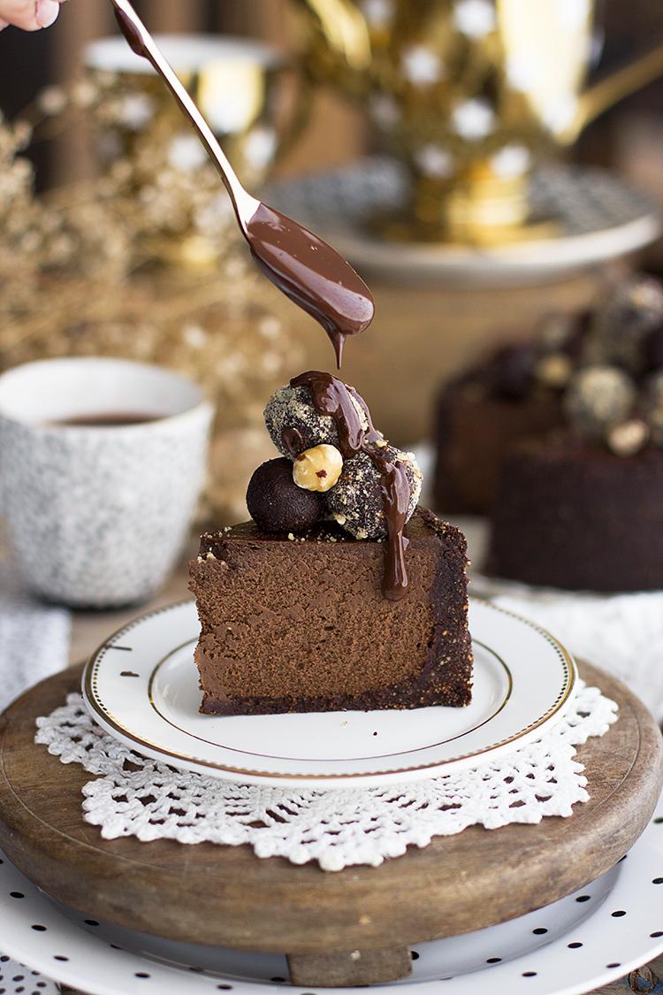 Cheesecake de Ferrero Rocher Saludable la mejor tarta del mundo