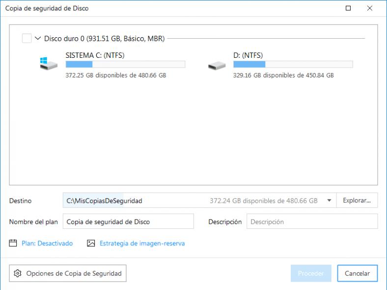 EaseUS Todo Backup Home, backup
