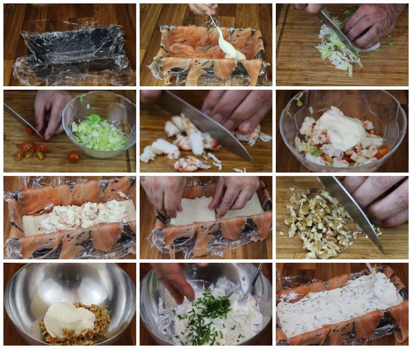 Pastel frio de salmon