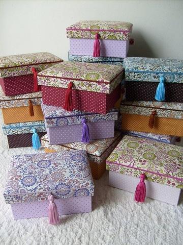 decorar cajas con telas