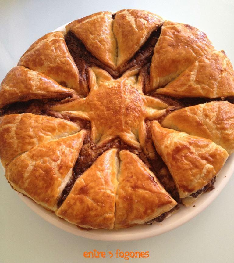 hojaldres con chocolate