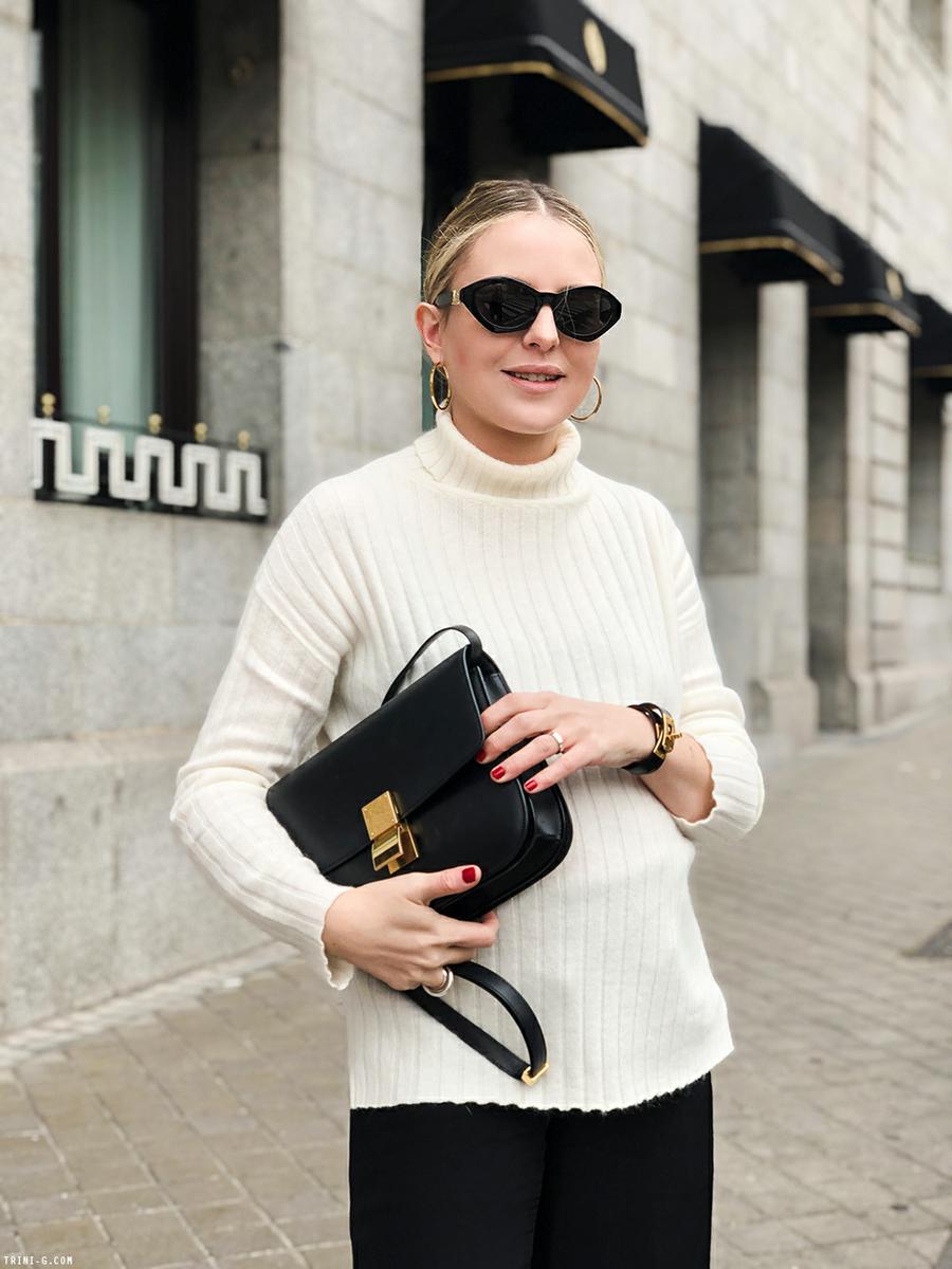 Trini | Max Mara coat Theyskens Theory pants