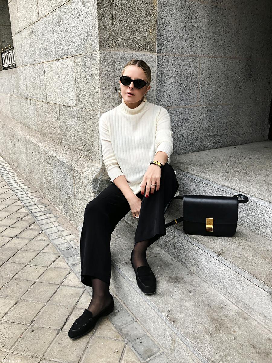 Trini | Max Mara coat Theyskens Theory pants