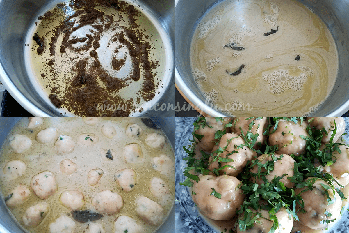 albondigas de merluza en curry verde