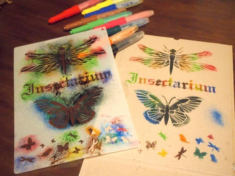 Estensils de mariposa hecho con plantilla