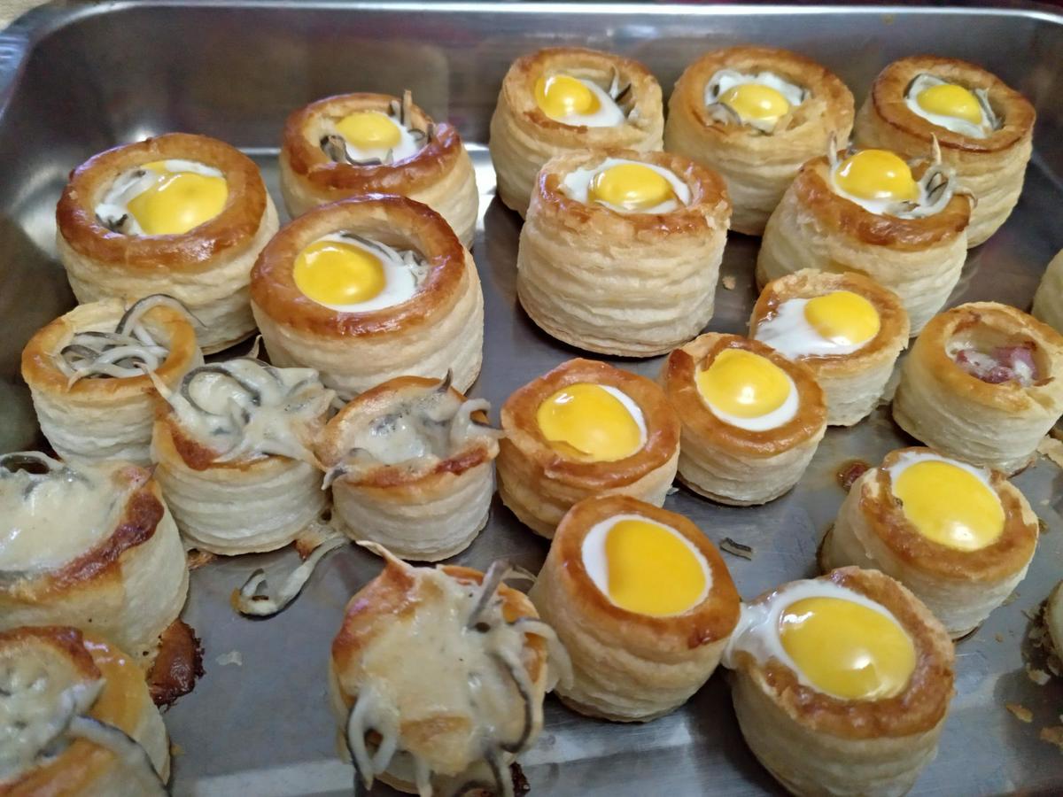 Meter los volovanes en el horno.