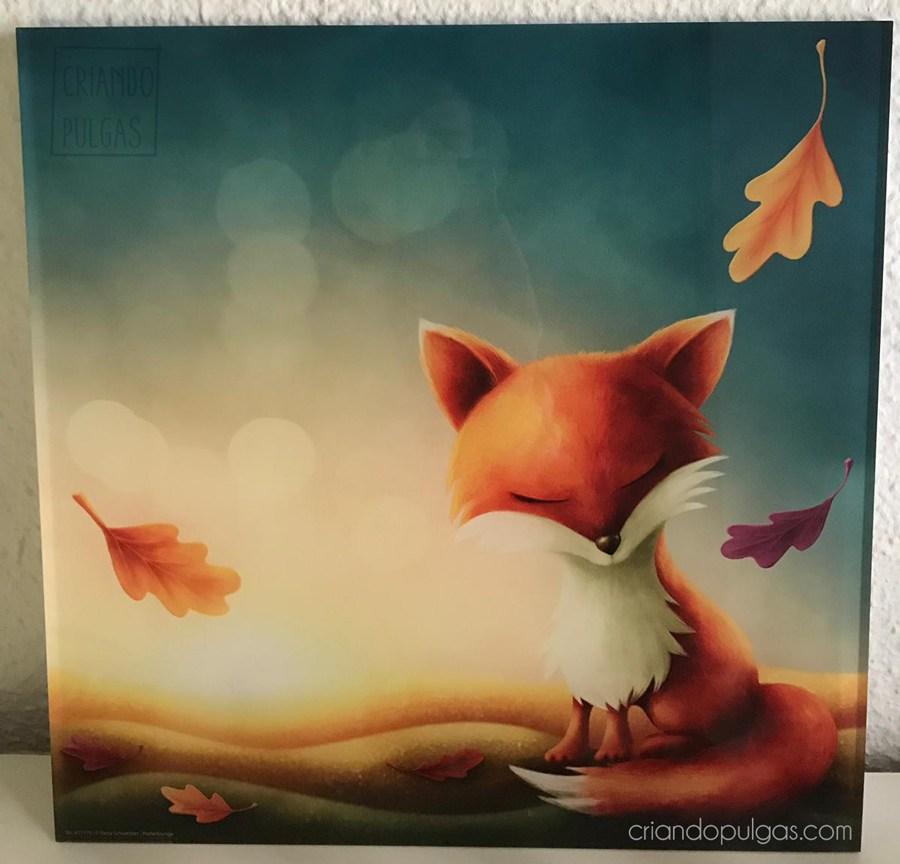 Cuadro de zorro al atardecer