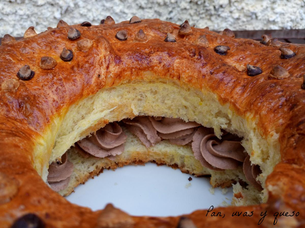 roscon de reyes thermomix - pan uvas y queso - 2