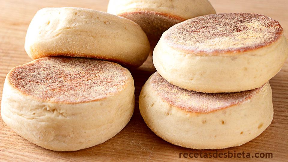 Muffin inglés - Pan casero sin horno ¡en sartén!