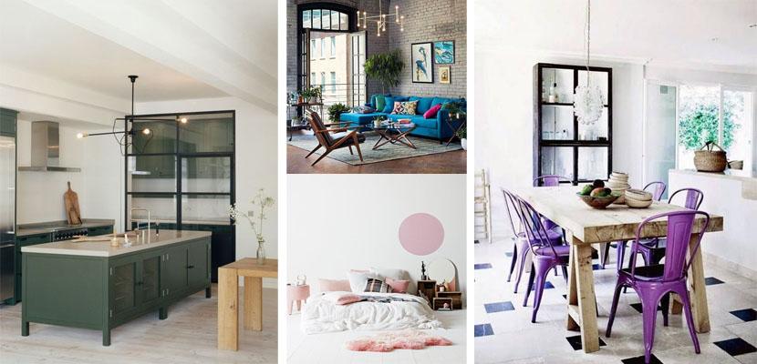 Muebles y accesorios en colores fríos