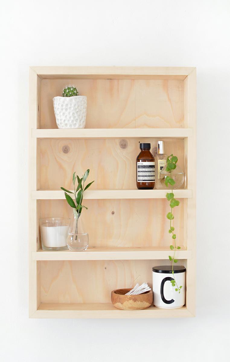 diy bathroom shelf
