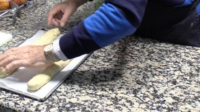 Ponemos la masa en una Bandeja