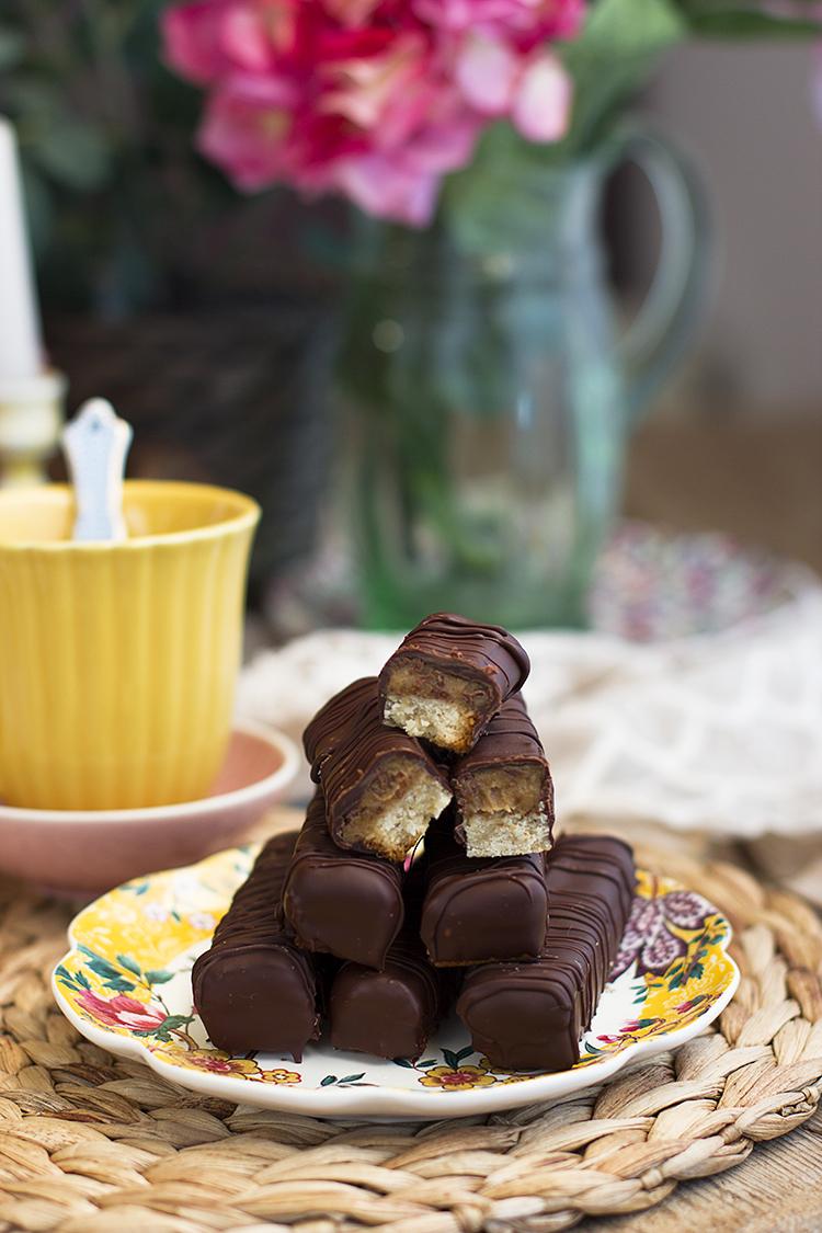 Chocolatinas Twix Saludables fáciles de hacer y ricas