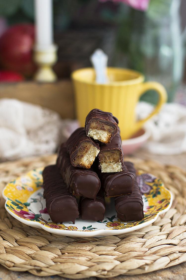Chocolatinas Twix Saludables fáciles de hacer y ricas