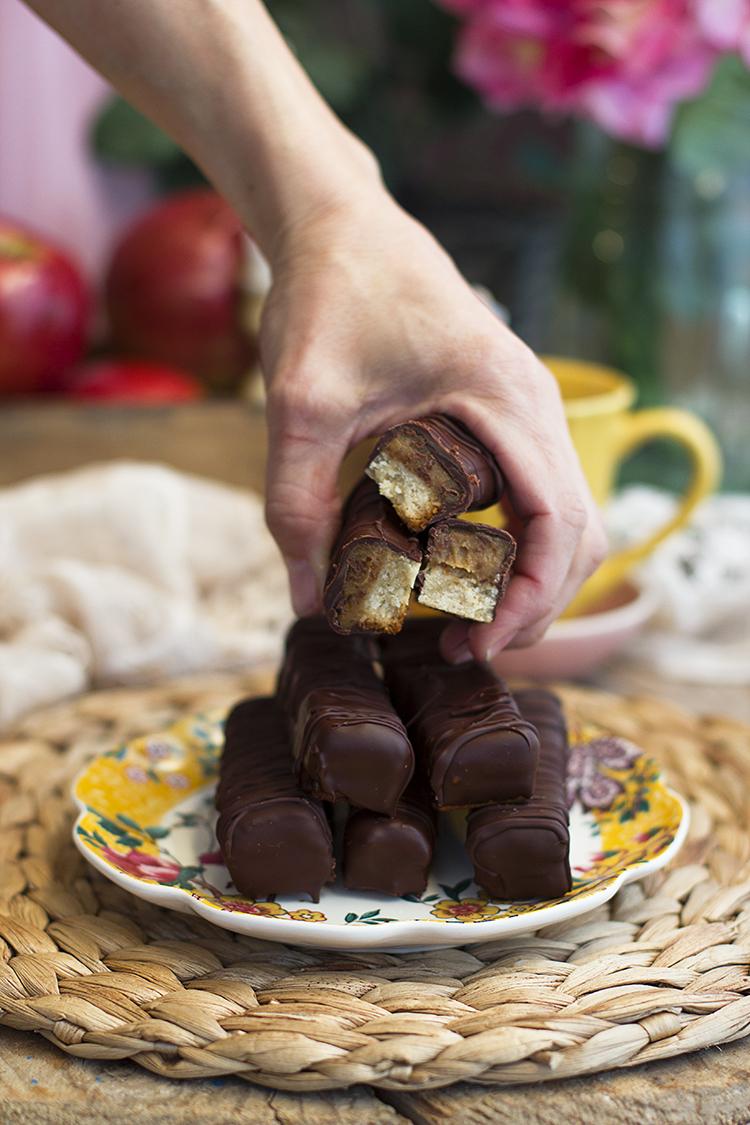 Chocolatinas Twix Saludables fáciles de hacer y ricas