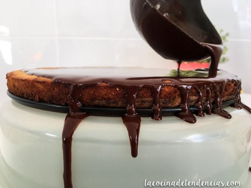 tarta de naranja y chocolate