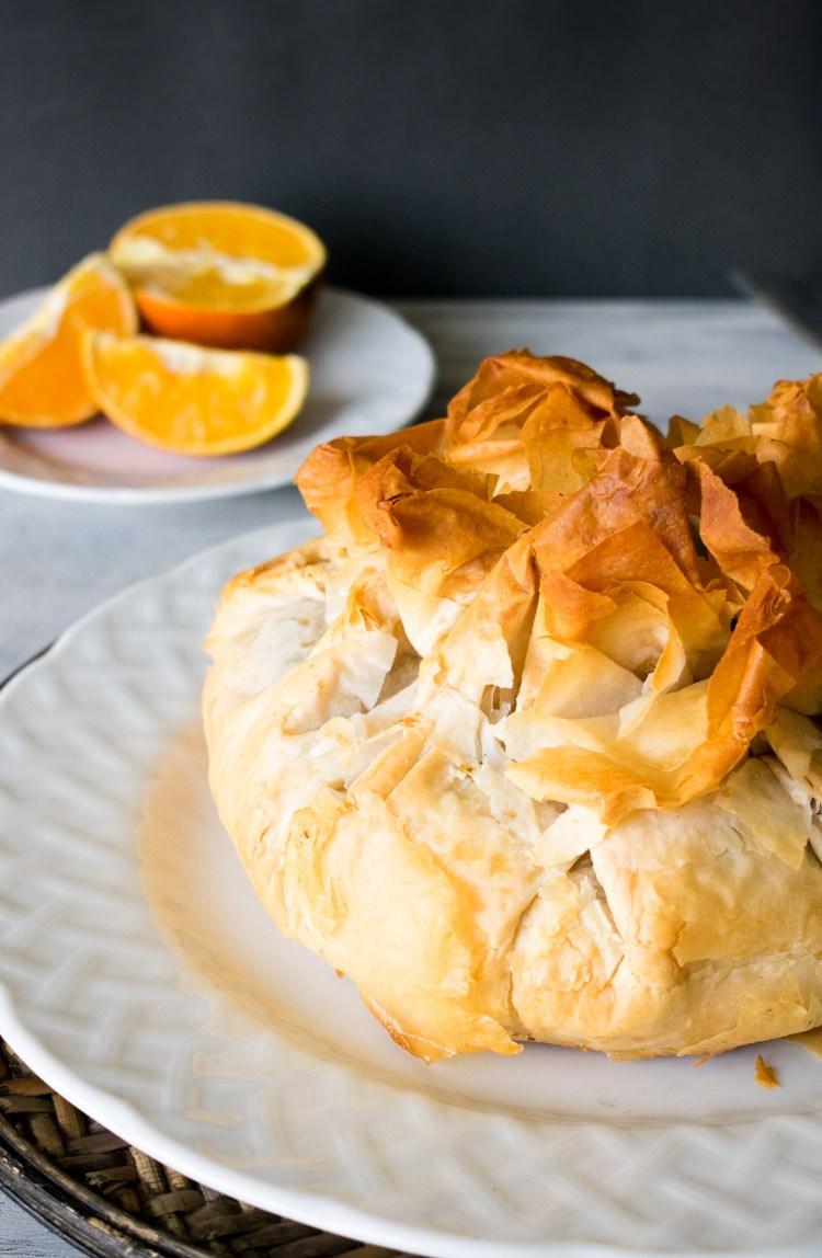 Queso brie con mermelada de naranja