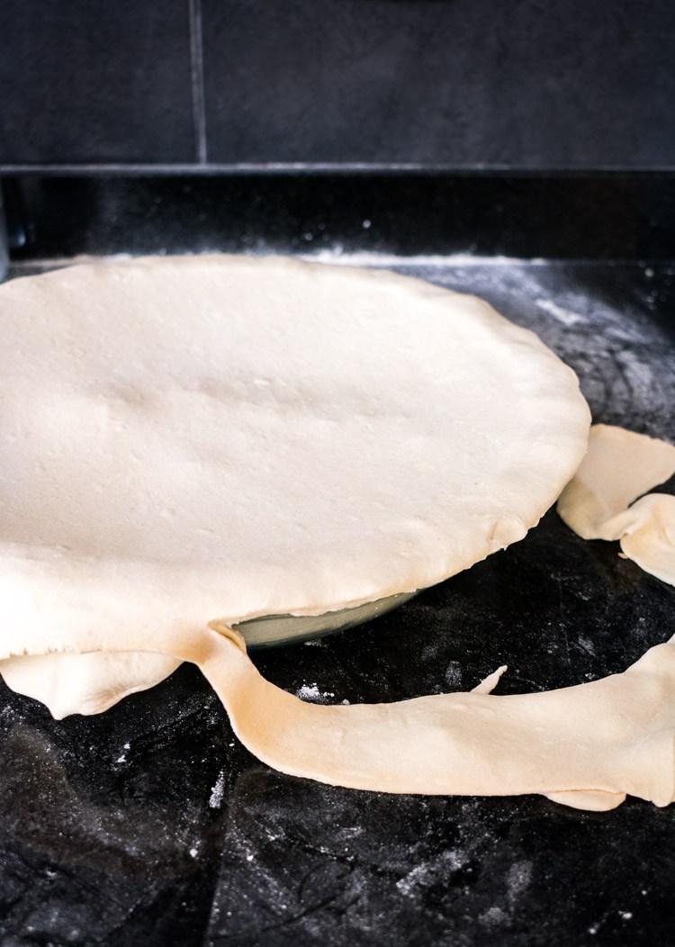 Pay de espinaca, palmitos y alcachofa - receta en revista Maria Orsini