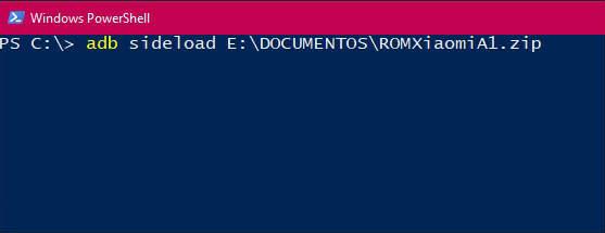 como cargar una imagen de fabrica con ADB Sideload en TWRP desde el PC