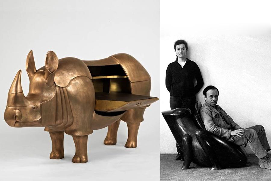 Designers Francois-Xavier y Claude Lalanne.
