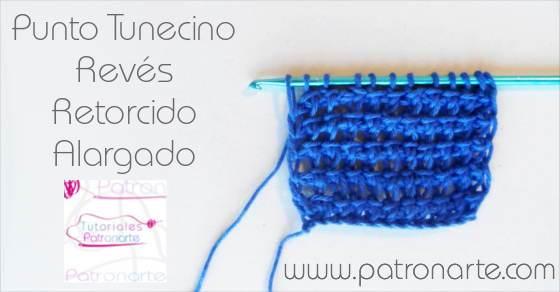 Punto Tunecino Revés Retorcido Alargado - Tunisian Crochet Long Twisted Stitch