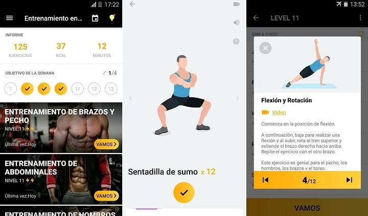 las mejores aplicaciones gratis para hacer ejercicio en casa y perder peso adelgazar sin necesidad de equipación ni herramientas. Entrenamientos personales para hombres y mujeres